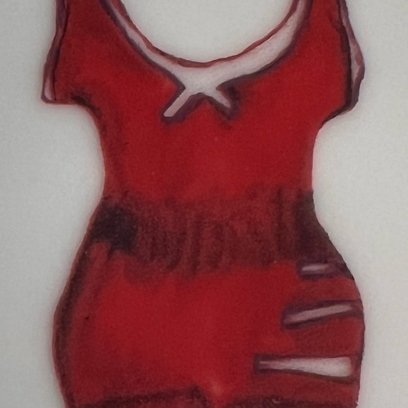 NIB whimsical, 50’s swimsuit inspired set of 4 porcelain Prima Design plates - Picture 6 of 16